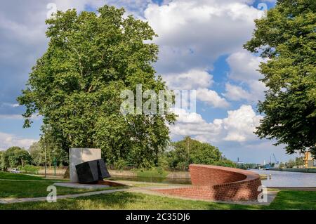 Denkmal für die deportierten und ermordeten Spandauer Juden (Blick von Westen) Stockfoto