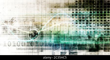 Media-Monitoring als Marketing Mass Communications Concept-Art Stockfoto