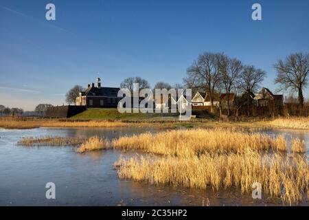 Schokland ist eine ehemalige Insel in der niederländischen Provinz Noordoostpolder und heute UNESCO-Weltkulturerbe Stockfoto