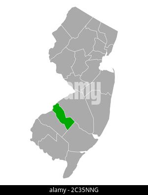 Karte von Camden in New Jersey Stockfoto