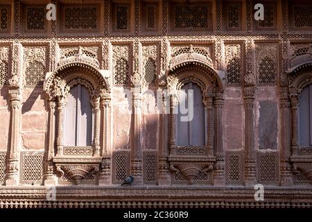 mehrangarh Fort Fenster detailliert Stockfoto