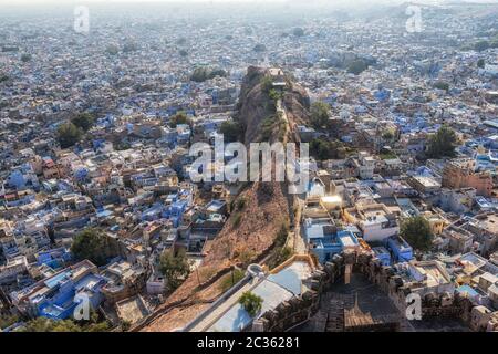 Jodhpur Stadt und Pachetia Hügel Stockfoto