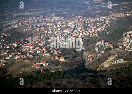 Luftaufnahme Stadtbild von Belgrad in Serbien in Europa. Stockfoto