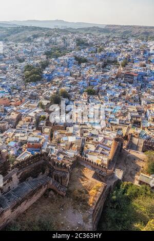 Jodhpur Stadt und Fort Wand Stockfoto