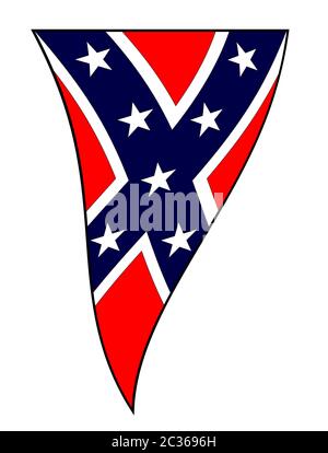 Die Flagge der Konföderierten Staaten als Teil einer Winkenden bunting Stockfoto