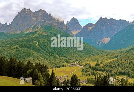 Das Sextental in Südtirol Stockfoto