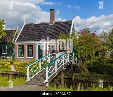Dorf Zaanse Schans in Niederlande Stockfoto