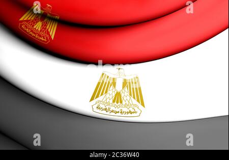 Standard der Präsident von Ägypten. 3D-Darstellung. Stockfoto