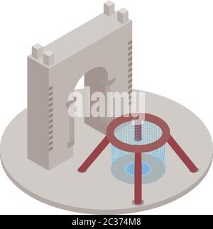 Worldrenowned Architektur-Ikone, isometrischer Stil Stock Vektor