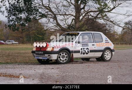 1996, Peugeot 205 Rally Car, West Yorkshire, Großbritannien Stockfoto