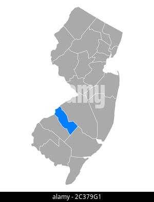 Karte von Camden in New Jersey Stockfoto