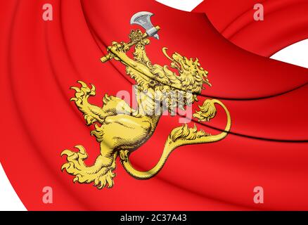 3D-Royal Standard von Norwegen. 3D-Darstellung. Stockfoto