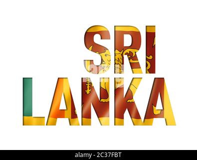 Sri Lanka Flagge Text Font. nation Symbol Hintergrund Stockfoto