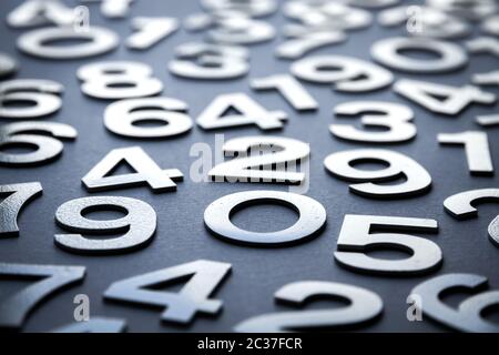 Mathematik Hintergrund mit soliden Zahlen - Detailansicht gemacht Stockfoto