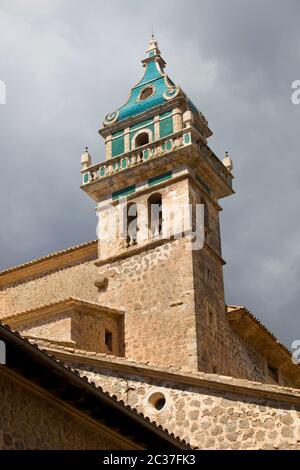 Detail der Kirche von Valldemossa in Insel Mallorca, Spanien Stockfoto