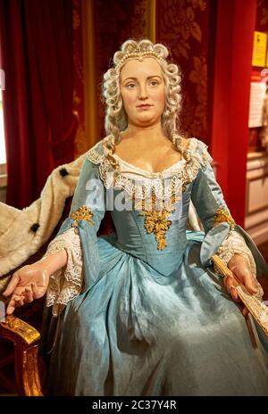 Maria Theresia Wachsfigur im Madame Tussauds Museum in Wien Stockfoto