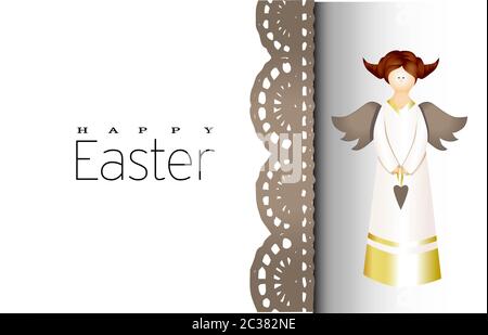 Ostern Karte. Banner oder Poster für Ostern. Übersetzung aus dem Russischen Frohe Ostern. Stockfoto
