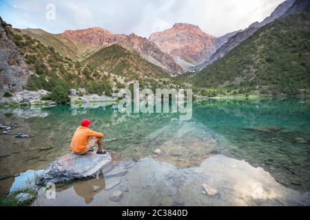 Fann Bergen See Stockfoto