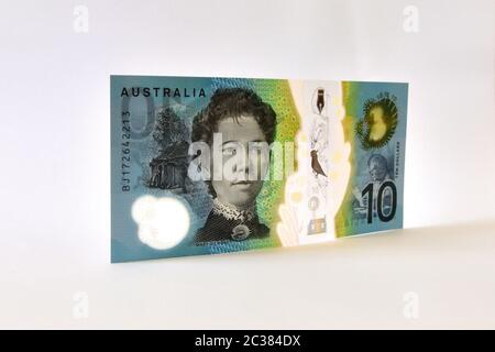 Die Neue Australische 10 Dollar Note Stockfoto