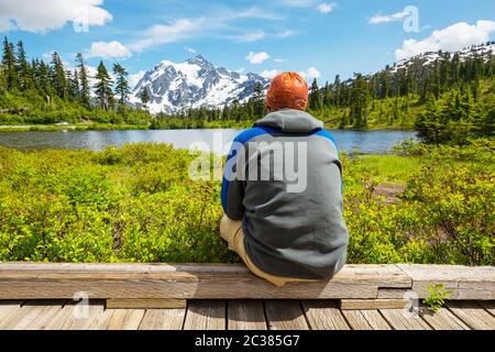 Entspannen auf See Stockfoto