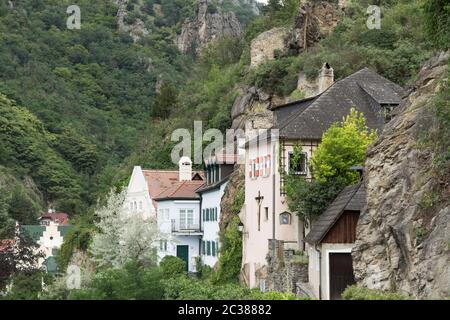 Durnstein Stadt an der Donau in der Wachau in Österreich Stockfoto