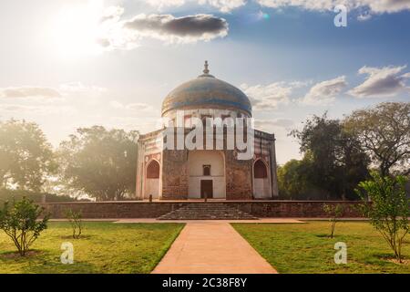 Nila Gumbad im Grabkomplex des Humayun in Delhi, Indien. Stockfoto