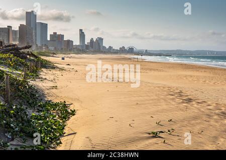Das CBD von Durban wurde unter Verschluss vom Corona Virus in Südafrika gesehen Stockfoto