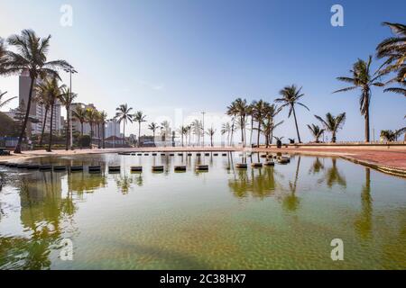 Das CBD von Durban wurde unter Verschluss vom Corona Virus in Südafrika gesehen Stockfoto