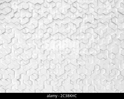 Sechsecke aus Rauten. 3D-Hintergrund Stockfoto