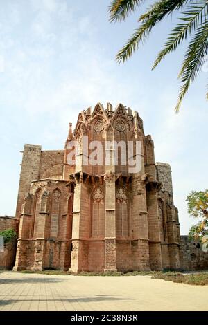 Lala Mustafa Pasha Moschee, früher Nikolauskathedrale, Famagusta, Türkische Republik Nordzypern Stockfoto