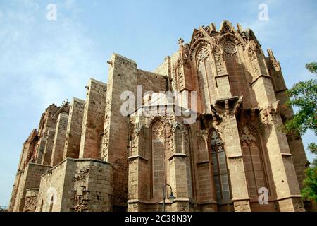 Lala Mustafa Pasha Moschee, früher Nikolauskathedrale, Famagusta, Türkische Republik Nordzypern Stockfoto