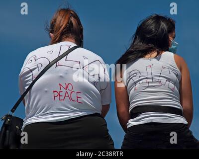 Eine Kundgebung der Schwarzen Leben in Brighton Stockfoto