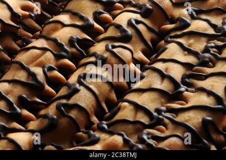 Hintergrund Karneval Kuchen mit Schokolade Stockfoto