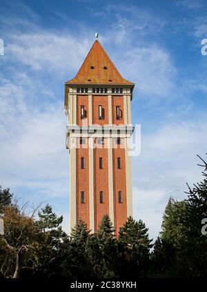 Der ehemalige Wasserturm von Aken an der Elbe Stockfoto