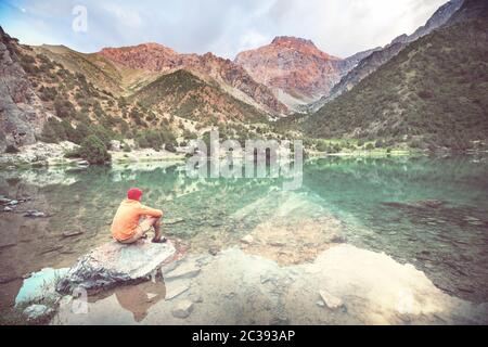 Fann Bergen See Stockfoto