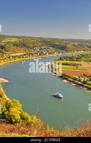 Rheinland bei Linz Stockfoto