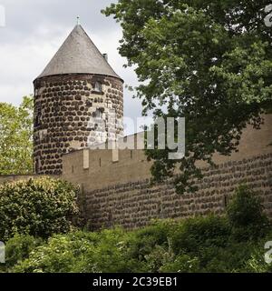 Turm der Gereons Mühle mit mittelalterlicher Stadtmauer, Köln, Rheinland, Deutschland, Europa Stockfoto