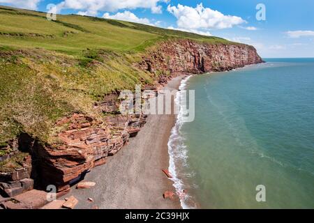 St Bees Head, Cumbria, Großbritannien. Stockfoto