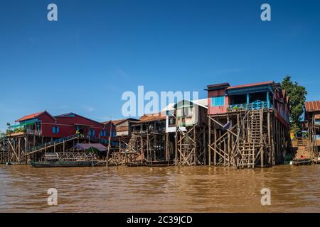 Kompong Khleang Floating Village am Lake Tonle SAP Kambodscha Stockfoto