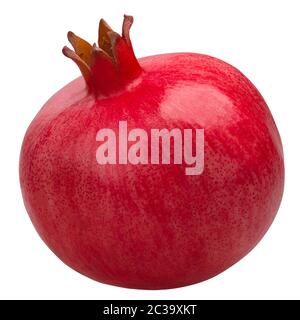 Ganze Granatapfel (Punica granatum Frucht), isoliert Stockfoto