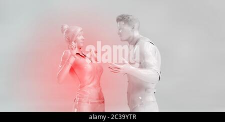 Schlagabtausch die Schuld jedes andere Konzept Kunst Stockfoto