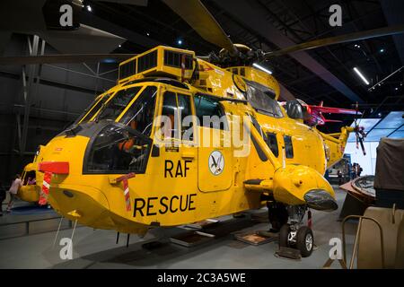 RAF Hubschrauber: Westland versickend HAR3. Im Hangar 1 / H1. Das Royal Air Force Museum London Großbritannien. (117) Stockfoto