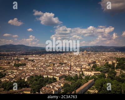 Schöne Florenz City Skyline mit Florenz Duomo. Panorama von Florenz, Italien Stockfoto