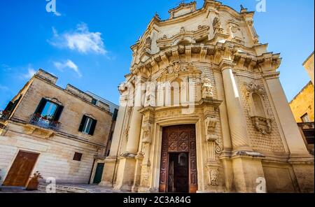 Chiesa di San Matteo auf die Via dei Perroni in Lecce Apulien Italien Stockfoto