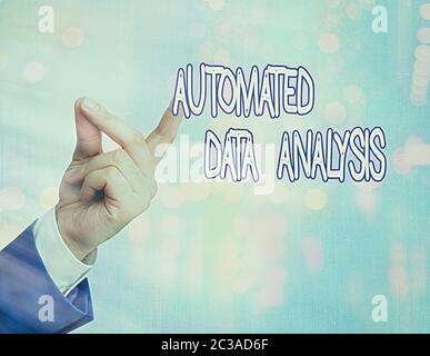 Handschrift Text automatisierte Datenanalyse. Konzeptionelles Foto Künstliche Intelligenz und Deep Learning Technologie Stockfoto