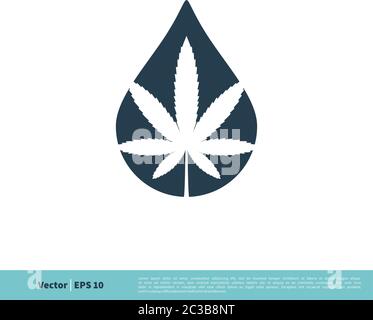 Marihuana Blatt, Hanf Medizin Symbol Vektor Logo Vorlage Illustration Design. Vektor EPS 10. Stock Vektor
