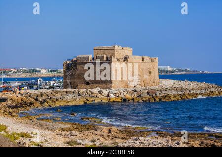 Alte historische Burg in Paphos Zypern Stockfoto