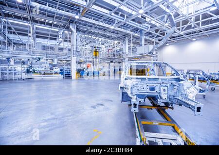 Ersatzteile in einer Autofabrik Stockfoto