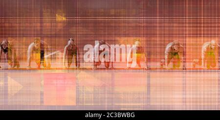 Entwicklung von Führungsqualitäten und effektives Training zu führen als Konzept Stockfoto