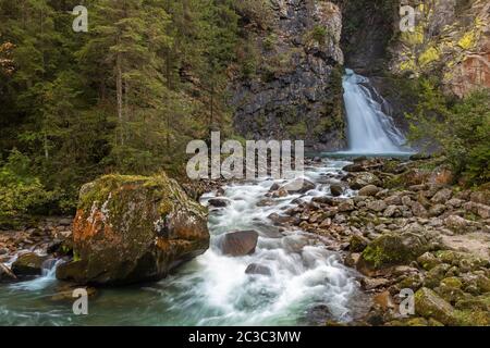 Reinbach Wasserfall in Ahrntal, Südtirol, Italien Stockfoto